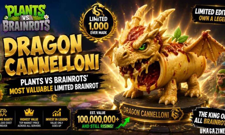 Dragon Cannelloni: Plants vs Brainrots’ Most Valuable Limited Brainrot